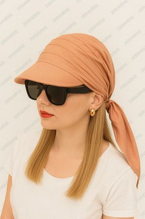 کلاه نارنجی زنانه پنبه ای ZERAMİNE - کد 950040798