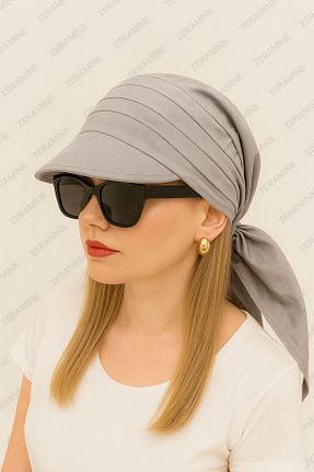 کلاه طوسی زنانه پنبه ای ZERAMİNE - کد 950040766