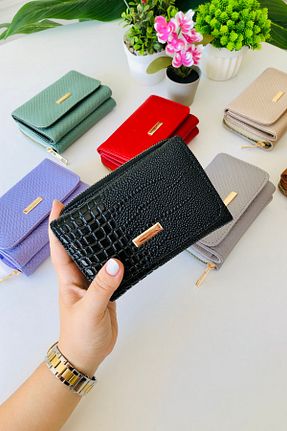 کیف پول رنگی زنانه سایز متوسط derius - کد 950076348