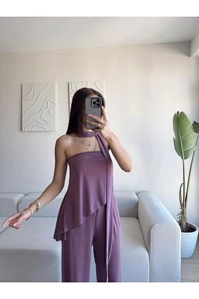 ست بالاتنه و پائین تنه رنگی زنانه بافتنی Zoom Butik - کد 950127719