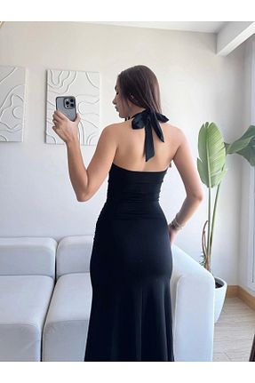 لباس مشکی زنانه بافتنی Zoom Butik - کد 950127597