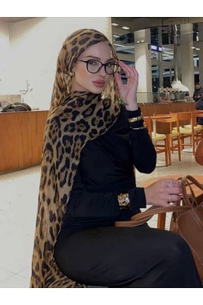 روسری قهوه ای شیفون Oxygen Scarfs - کد 950190345