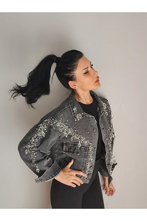 کت مشکی زنانه اورسایز RENGARENG - کد 950276484