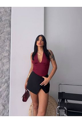 بلوز زرشکی زنانه ساده ILLE - کد 950317861