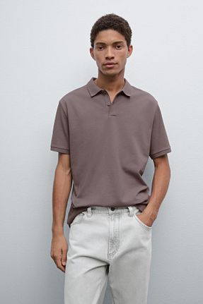 پولوشرت آبی مردانه پنبه ای Massimo Dutti - کد 950467550