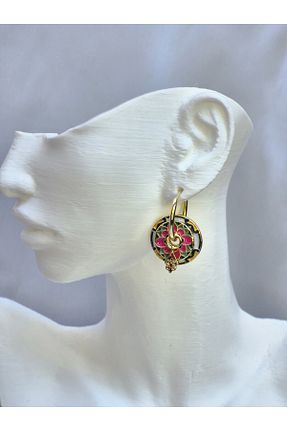 گوشواره جواهر رنگی برنجی Store - کد 950604906