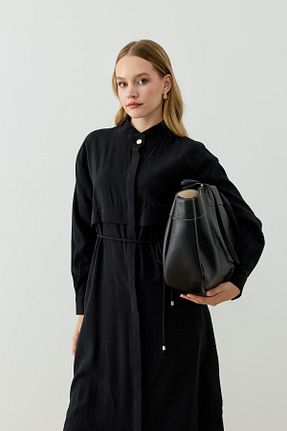 ست بالاتنه و پائین تنه مشکی زنانه بافتنی Hilay - کد 950639926