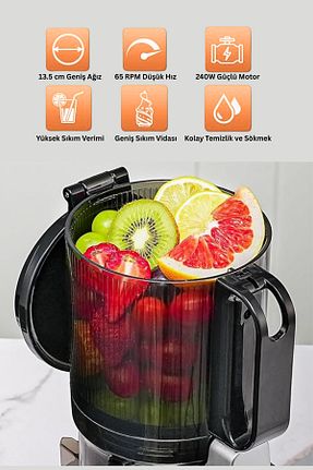 آبمیوه گیری میوه و سبزیجات طوسی TIGRECOOK - کد 951776168