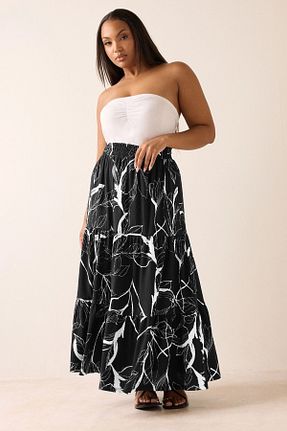 دامن سایز بزرگ رنگی زنانه Bürümcük Stil Diva - کد 950668213