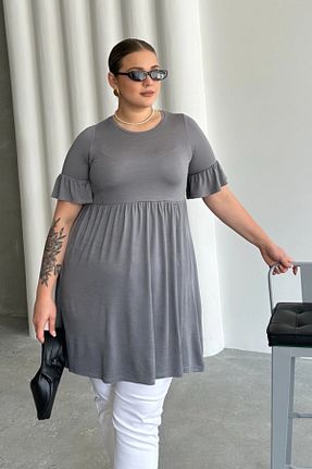 تونیک سایز بزرگ رنگی زنانه بافتنی Stil Diva - کد 950668229
