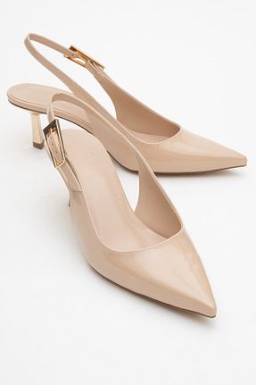کفش استایلیتو بژ پاشنه نازک luvishoes - کد 950846168