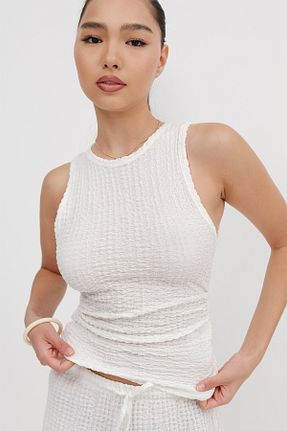 بلوز نباتی زنانه بافت دار Addax - کد 951026941