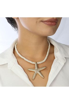گردنبند جواهر زرد زنانه فلزی GÜNEBAKAN AKSESUAR - کد 951184674
