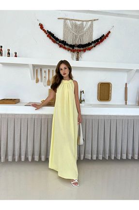 لباس زرد زنانه بافتنی YONEZ MODA - کد 951159804