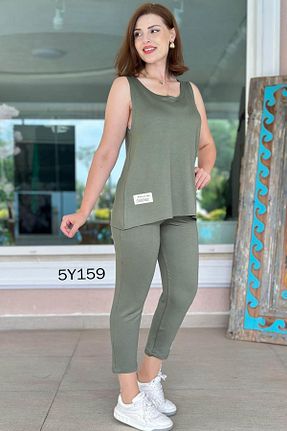 ست بالاتنه و پائین تنه رنگی زنانه بافت İnce Topuk - کد 951289229
