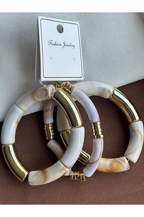 دستبند استیل (فولاد) بژ زنانه استیل (فولاد) MODA - کد 951316659