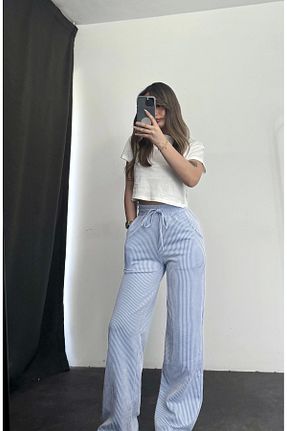 شلوار جین رنگی زنانه پاچه پهن nona butik - کد 951636670