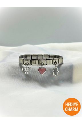 دستبند استیل (فولاد) رنگی زنانه استیل ضد زنگ Lav Aksesuar - کد 945060783
