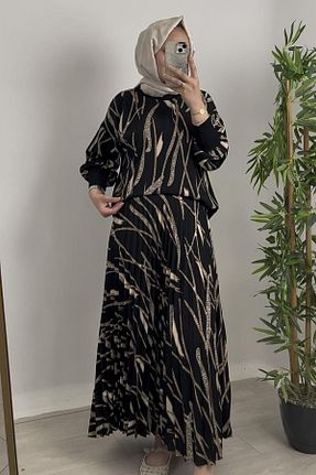 ست بالاتنه و پائین تنه حجاب رنگی زنانه Fitted Ghisa - کد 950535673