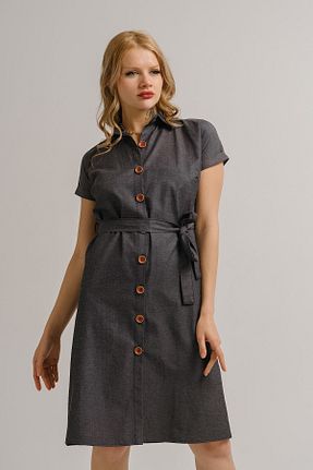 لباس طوسی زنانه بافتنی armonika - کد 736145842