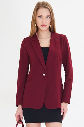 کت بلیزر زرشکی زنانه مخلوط پلی استر armonika - کد 31300638