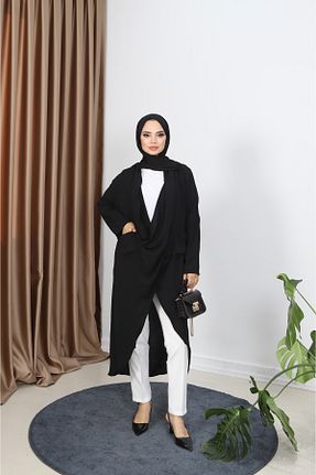 تونیک حجاب مشکی زنانه پلی استر NİSUM MODA - کد 895609626