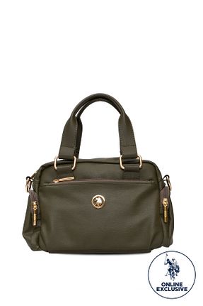 کیف دوشی خاکی زنانه چرم مصنوعی U.S. Polo Assn. - کد 936551739