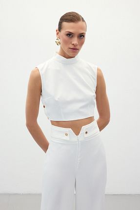 بلوز نباتی زنانه ساده Sateen - کد 854486263
