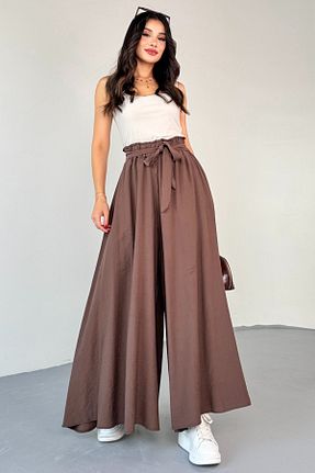 شلوار قهوه ای زنانه بافتنی Cappmoda - کد 931254033