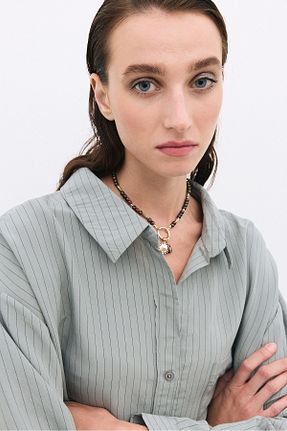 پیراهن سبز زنانه اورسایز kkare - کد 951751812