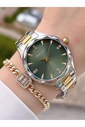 ساعت مچی سبز زنانه 36-40 میلی متر Ferrucci - کد 881675356