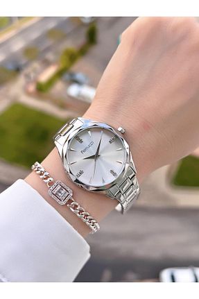 ساعت مچی طوسی زنانه 36-40 میلی متر Ferrucci - کد 881673792