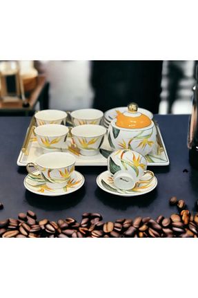 فنجان قهوه نارنجی 6 نفره decovien - کد 892890480