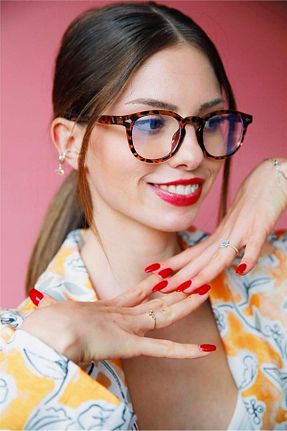 عینک محافظ نور آبی نارنجی زنانه شیشه Bilge Karga - کد 371341817