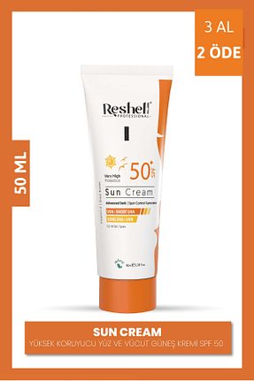 کرم ضد آفتاب صورت SPF 50 + Reshell - کد 103933739