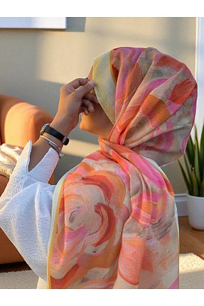 شال رنگی زنانه پنبه ای Baştacı - کد 948370837