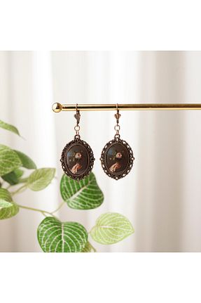 گوشواره جواهر متالیک zarifje - کد 880769068