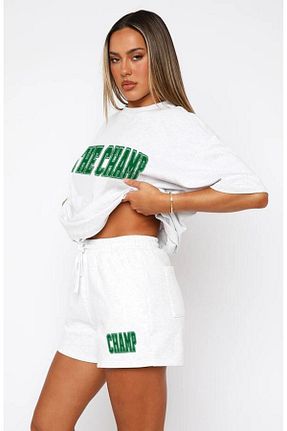 ست بالاتنه و پائین تنه طوسی زنانه بافتنی The Champ Clothing - کد 951910514