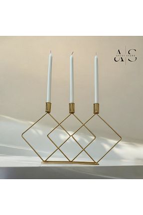 شمعدان و شمع گیر زرد Store - کد 823067684