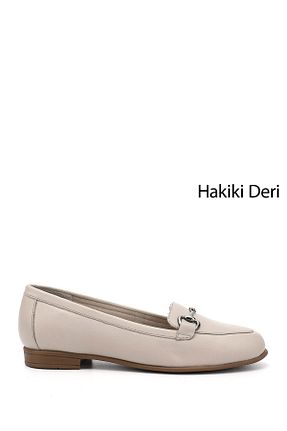 بابت بژ زنانه چرم خالص GÖNDERİ(R) - کد 97364191