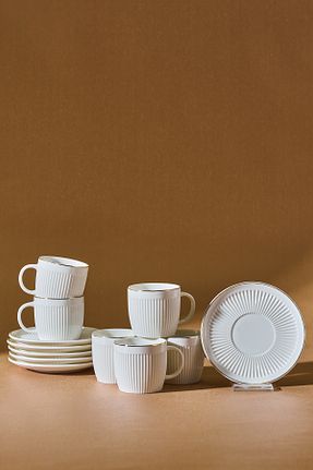 فنجان قهوه سفید 6 نفره Karaca - کد 938633262
