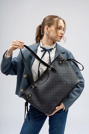 کیف دوشی طوسی زنانه چرم مصنوعی Lucky Bees - کد 220338281