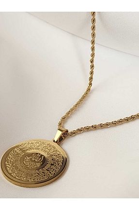 گردنبند استیل ( فولاد ) زرد زنانه استیل ضد زنگ ZÜLİSCH - کد 948367941