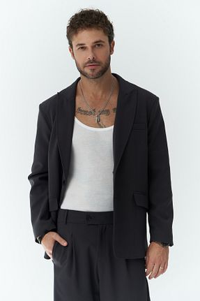 ست بالاتنه و پائین تنه مشکی مردانه بافتنی MAİ COLLECTİON - کد 843472179