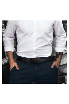کمربند مشکی مردانه چرم مصنوعی MIPEK - کد 858438291