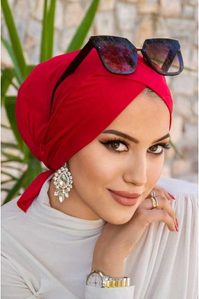 کلاه شنای حجاب قرمز زنانه Aişe Tesettür - کد 841648015