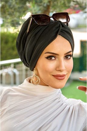 کلاه شنای حجاب مشکی زنانه Aişe Tesettür - کد 929809906