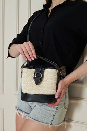 کیف دوشی مشکی زنانه حصیر MODA - کد 951554666