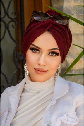 کلاه شنای حجاب زرشکی زنانه Aişe Tesettür - کد 926151243