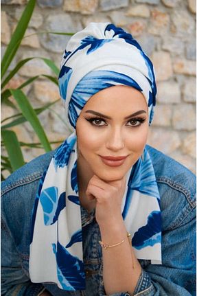 کلاه شنای حجاب سفید زنانه Aişe Tesettür - کد 929156342